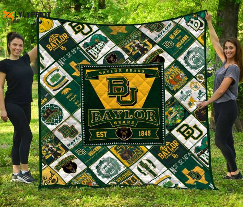 baylor bears quilt blanket for fans home decor gift 1f