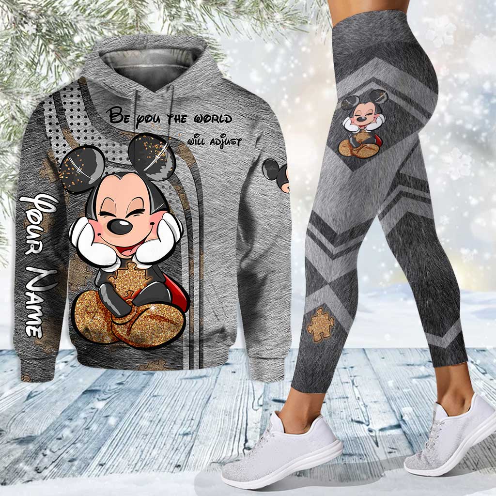 be you the world will adjust personalized autism awareness hoodie leggings gift for mickey mouse disney lovers autism awareness hoodie gift 311 hcstn1wud