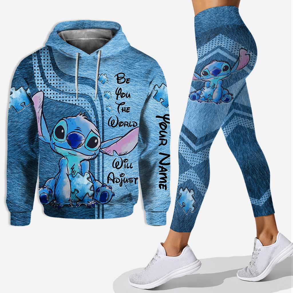 be you the world will adjust personalized autism awareness hoodie leggings gift for stitch disney lovers autism awareness hoodie gift 318 hcsthvaex