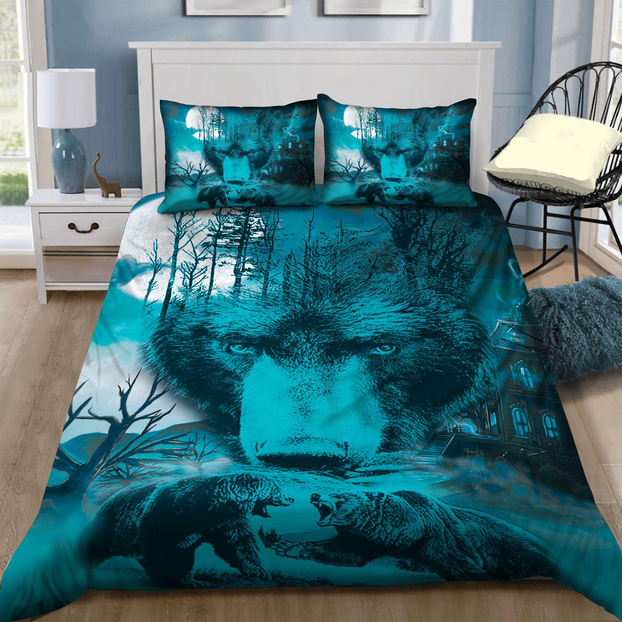 bear illustration duvet cover bedroom sets comfortable bedding sets kptjr