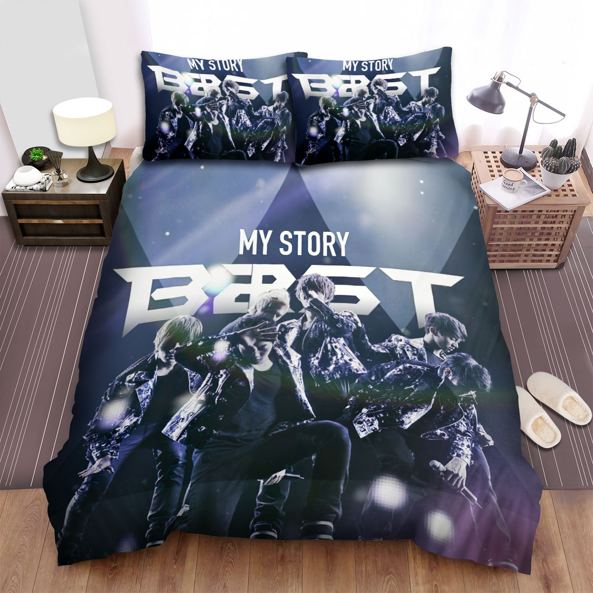 beast band my story bed sheets spread comforter duvet cover bedding sets uknqq