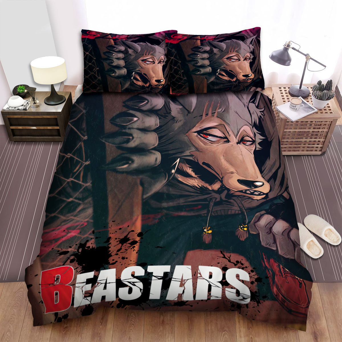 beastars angry legoshi artwork bed sheets spread duvet cover bedding sets frpqp