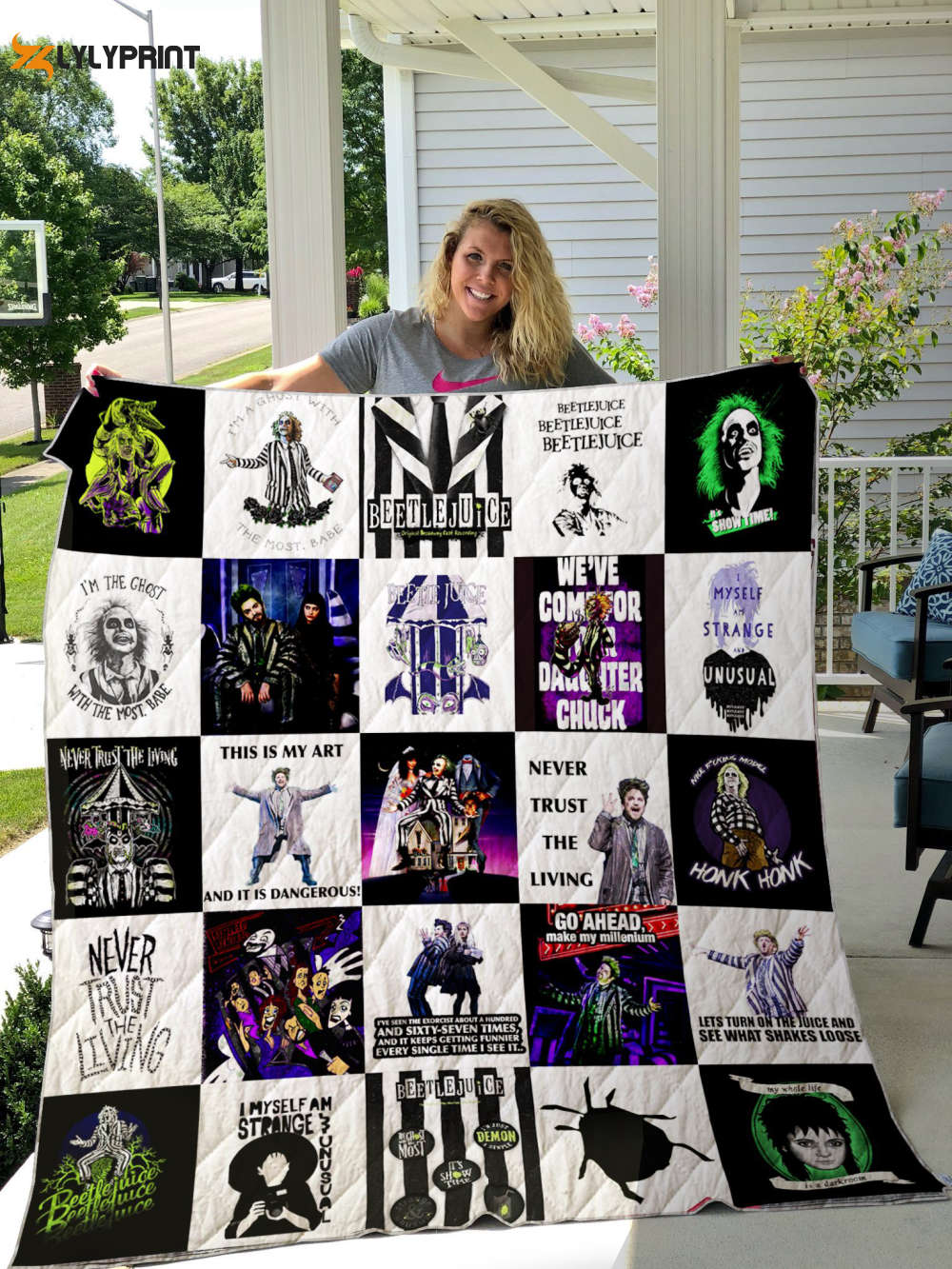 beetlejuice 1 quilt blanket for fans home decor gift