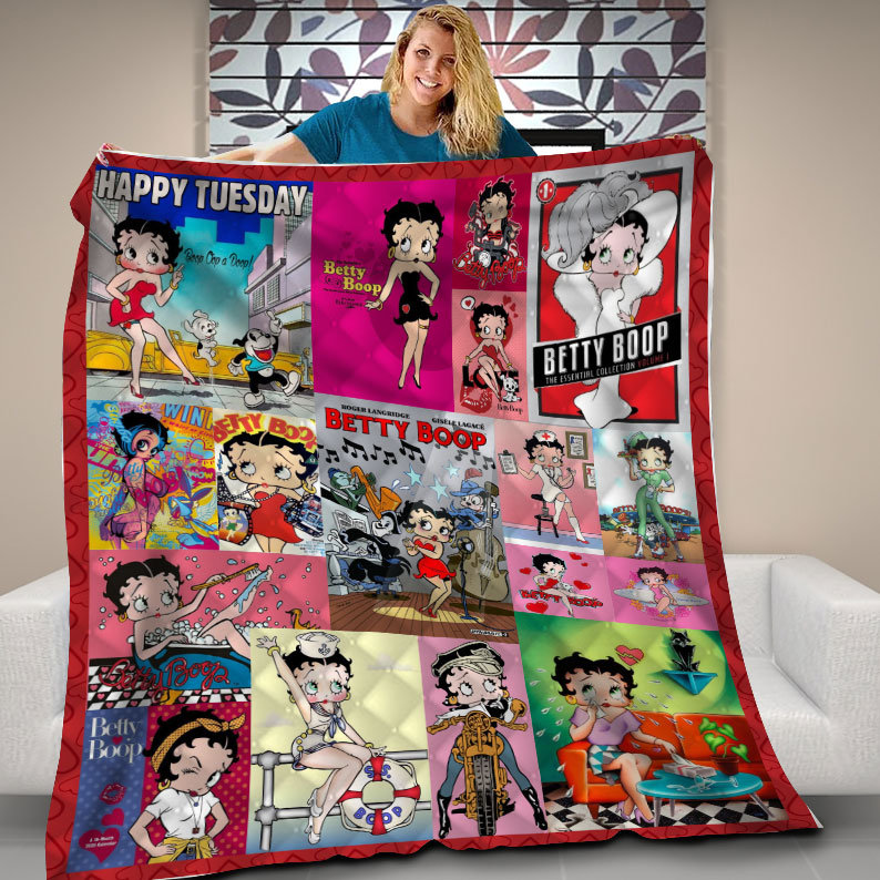 betty boop cute cartoon quilt blanket tcxzn