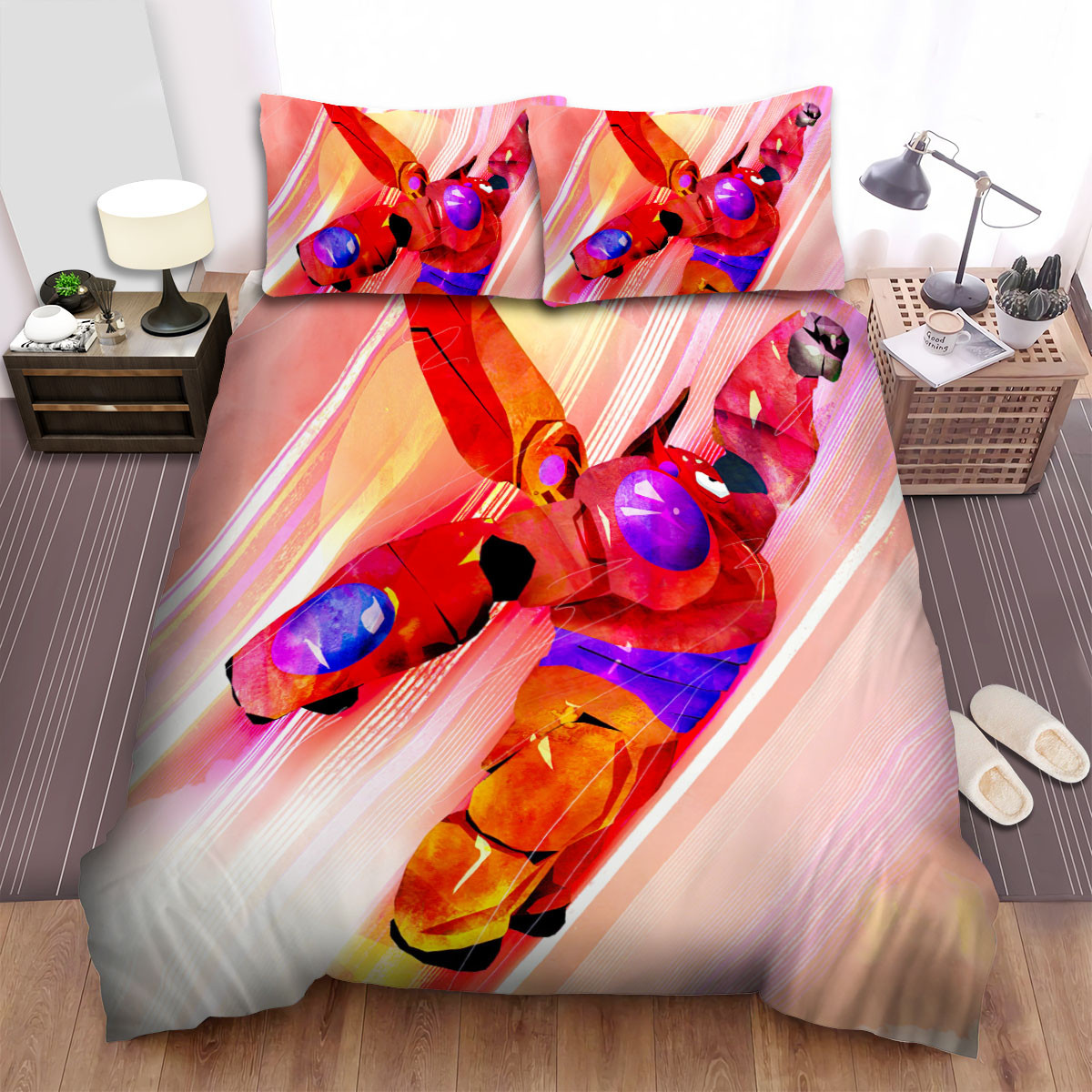 big hero 6 flying baymax bed sheets spread comforter duvet cover bedding sets bv9hf