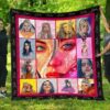 billie eilish quilt blanket funny gift idea for fan ncbbv