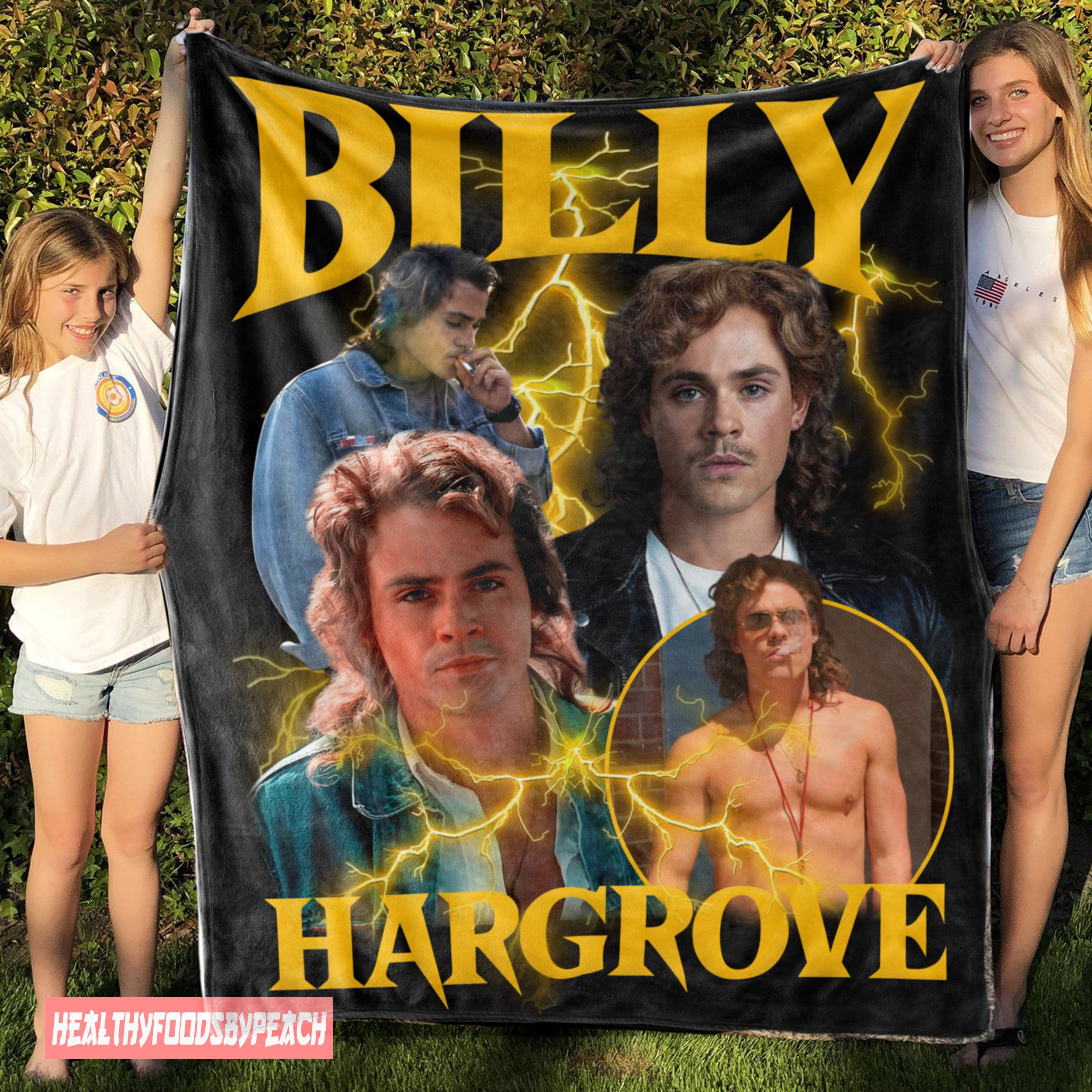 billy hargrove stranger things kids quilt blanket 71hyd