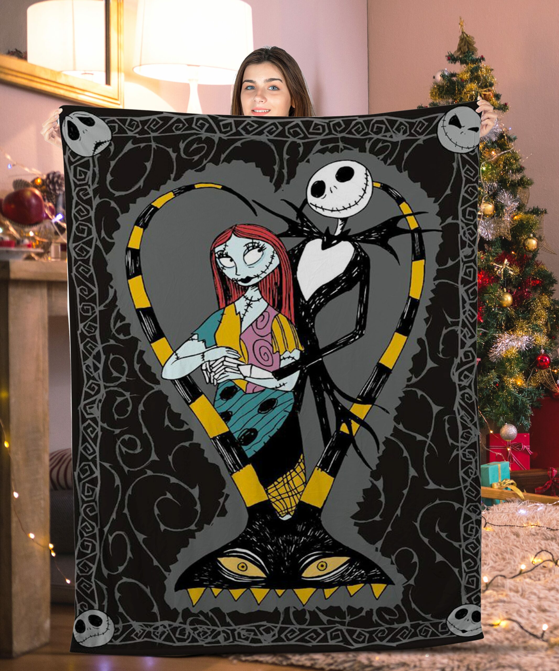 black jack skellington blanket cq7zu