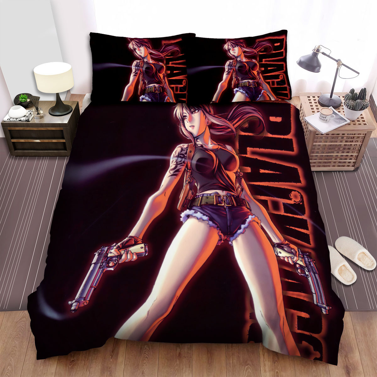 black lagoon revy with the guns bed sheets spread comforter duvet cover bedding sets i73sd