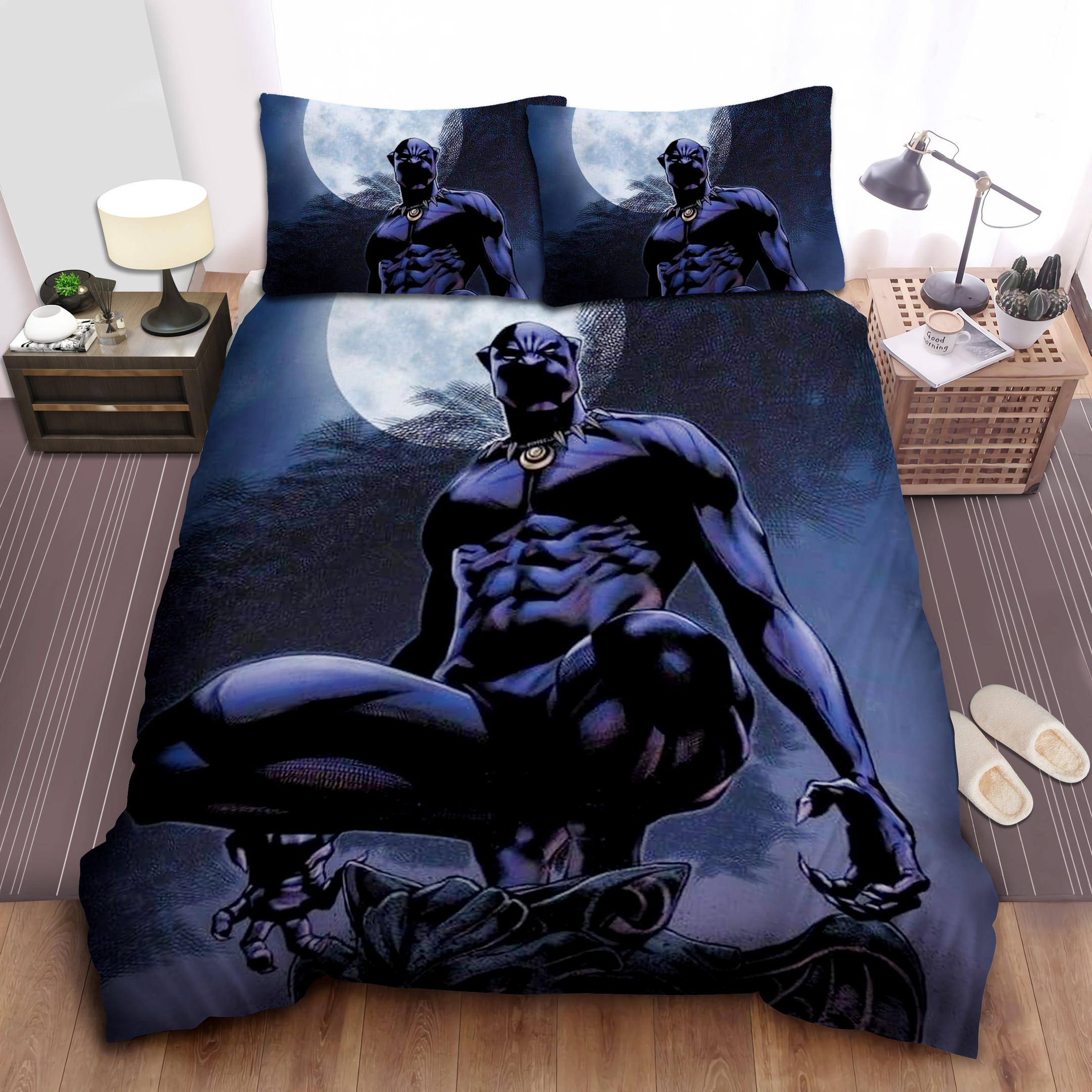 black panther under the moon duvet cover bedroom sets comfortable bedding sets rm8nd