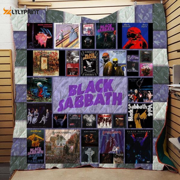 black sabbath album collections 3d customized quilt blanket