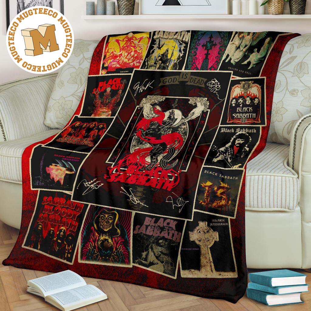 black sabbath fleece blanket rock band fan gift idea jn4fk