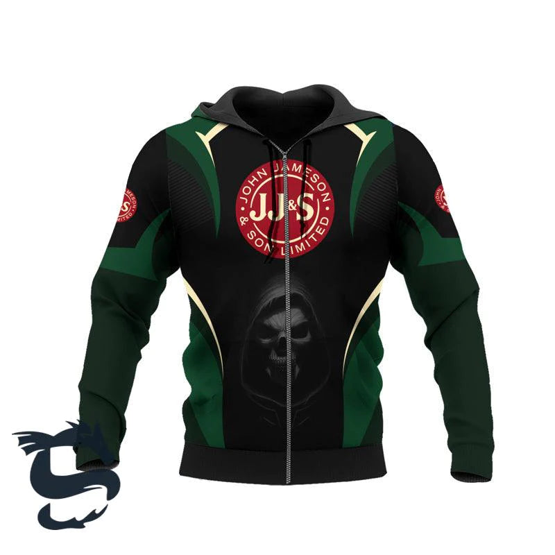 black skull jameson irish whiskey hoodie and zip hoodie santa joker 2 1600x