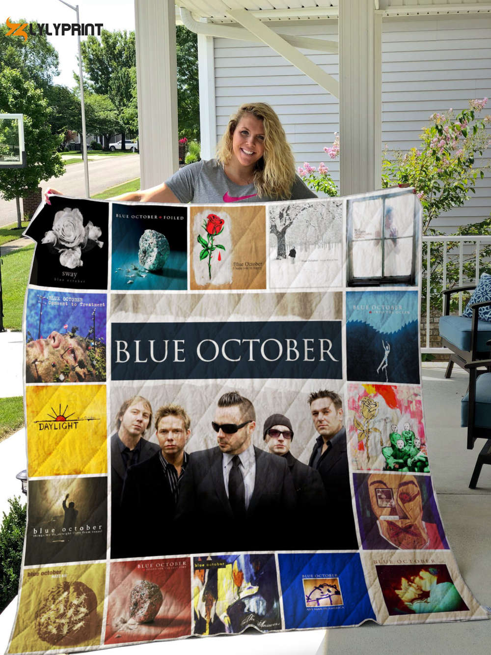 blue october 1 quilt blanket for fans home decor gift 3