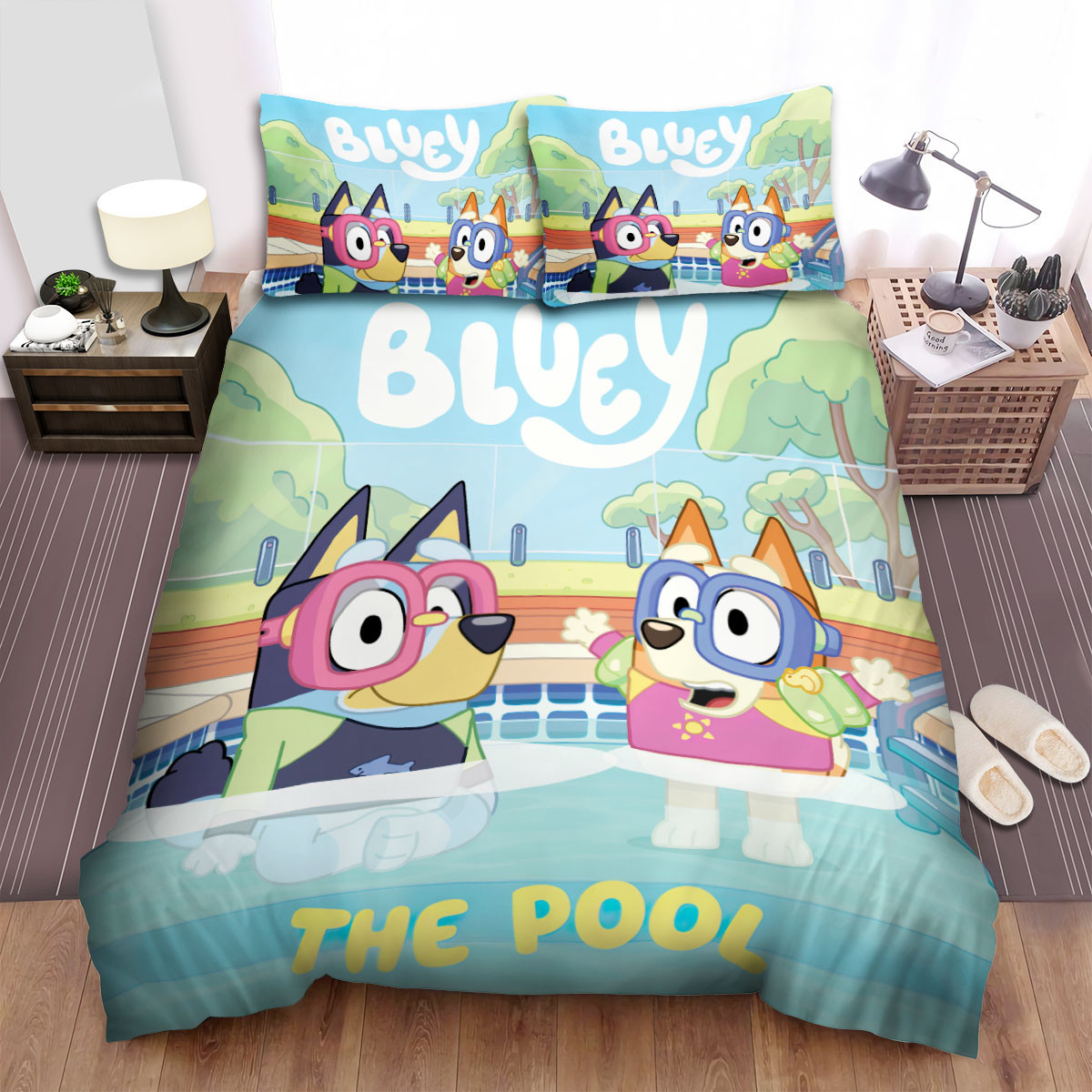 bluey bingo in the pool duvet cover bedroom sets comfortable bedding sets u1mgn