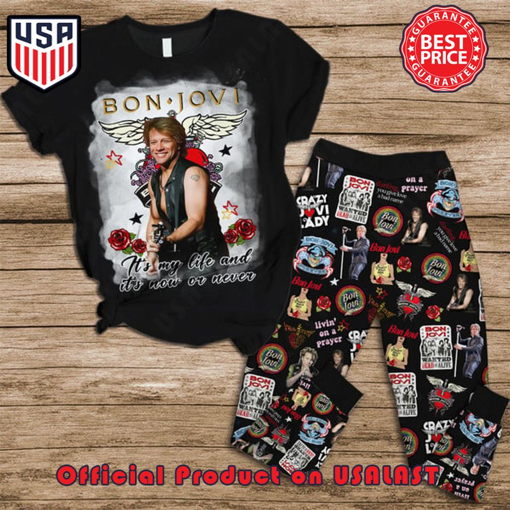 bon jovi its my life and its now or never pajamas set 1 VQHxI