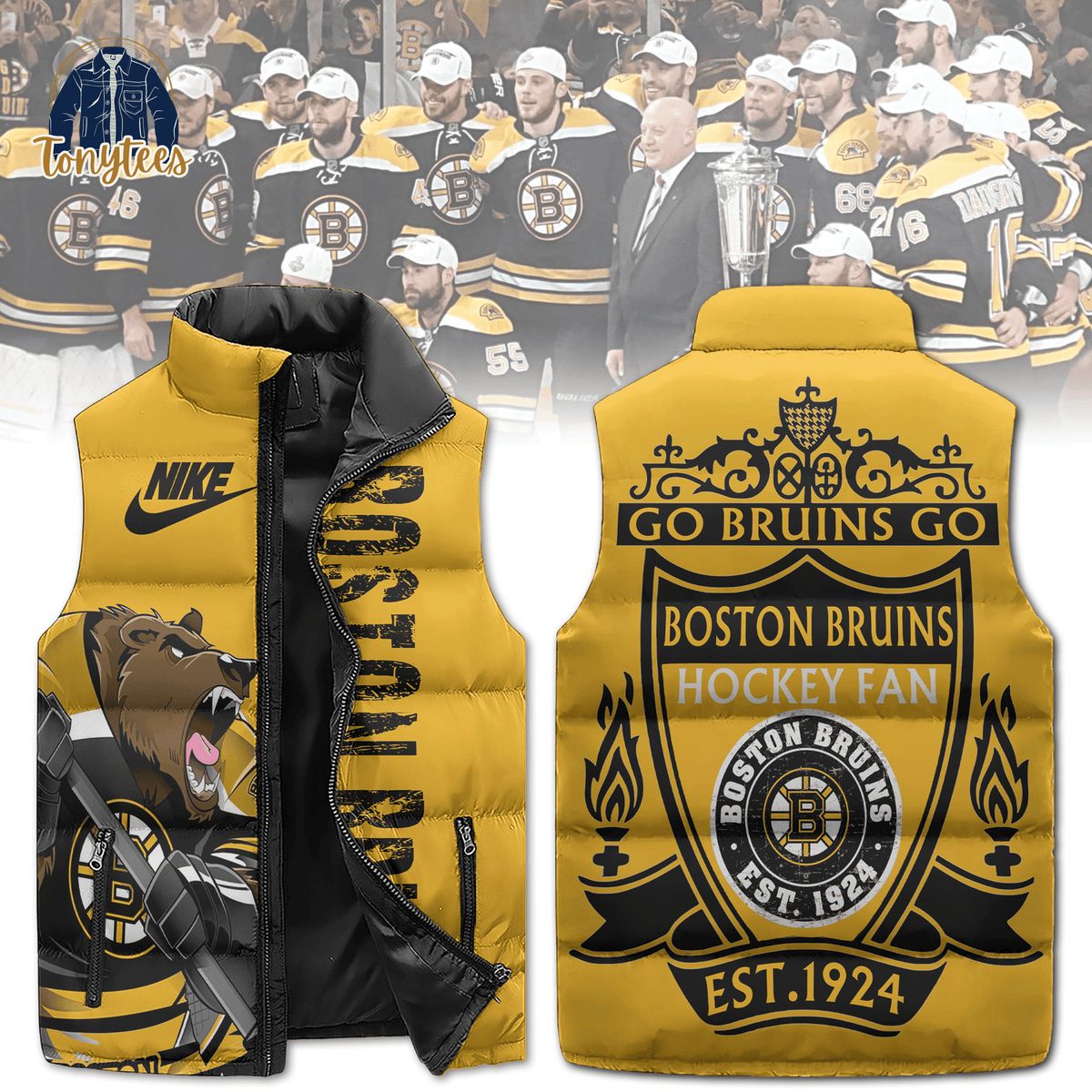 boston bruins nike puffer sleeveless jacket 1 l7czn