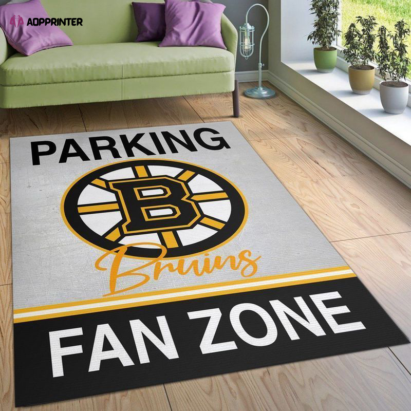 boston bruins parking rug living room floor decor fan gifts 3