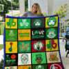 boston celtics 2 quilt blanket for fans home decor gift