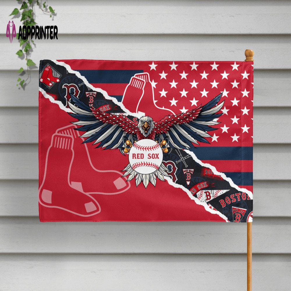 boston red sox american landscape house flag