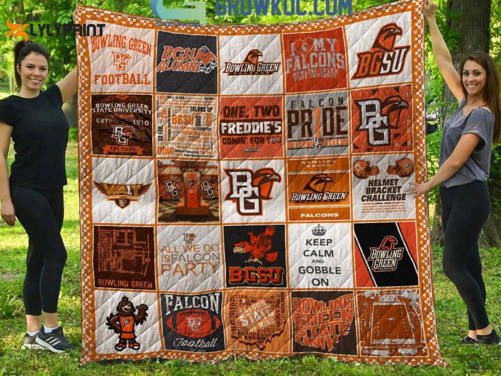 bowling green falcons 1 quilt blanket 1