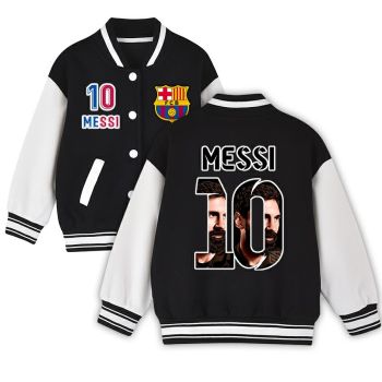 boys girls messi varsity jacket baseball jacket messi 10 pop jacket coats 2 1