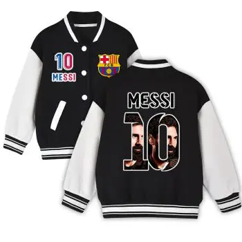 boys girls messi varsity jacket baseball jacket messi 10 pop jacket coats 2 1