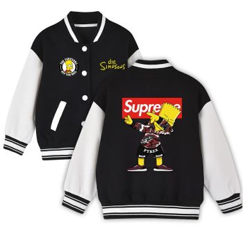 boys girls the simpsons varsity jacket baseball jacket pop jacket coats 3 1