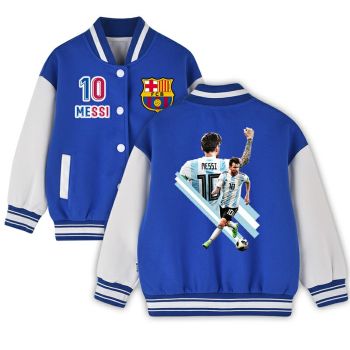boys messi varsity jacket baseball sweatshirt hoodie youth messi coats kids clothes coat 5 1