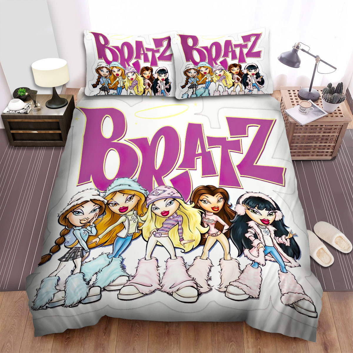 bratz black background duvet cover bedroom sets comfortable bedding sets iikxl