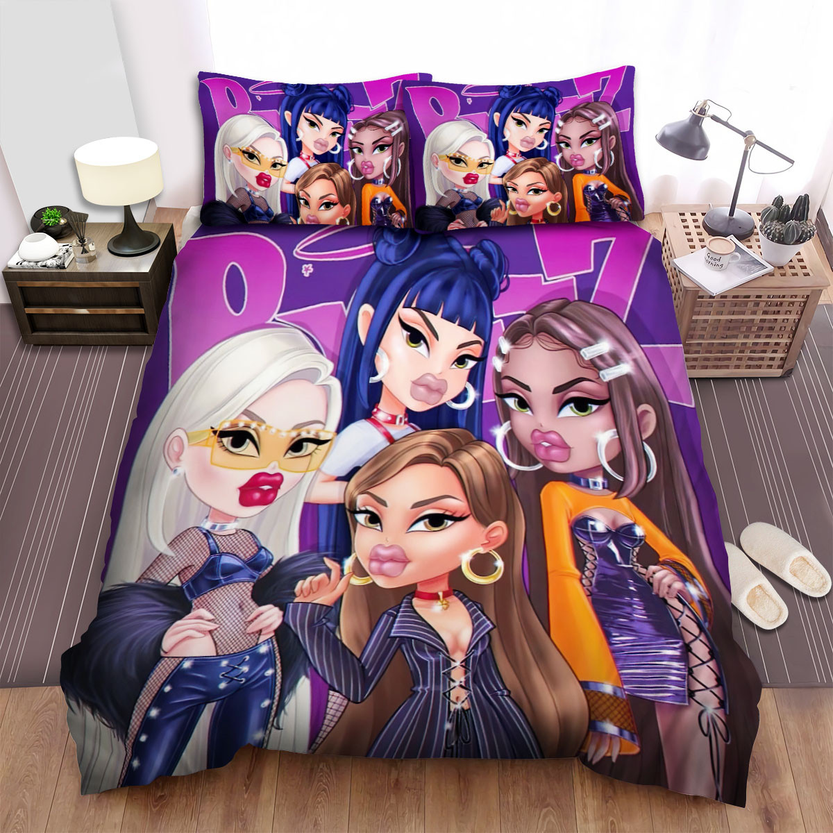 bratz chibi art duvet cover bedroom sets comfortable bedding sets d2r3w