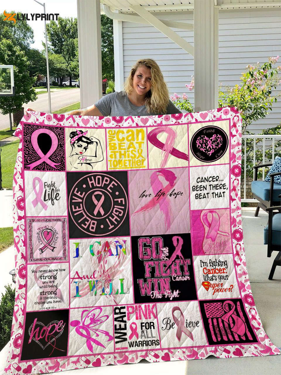 breast cancer 1 quilt blanket for fans home decor gift 1