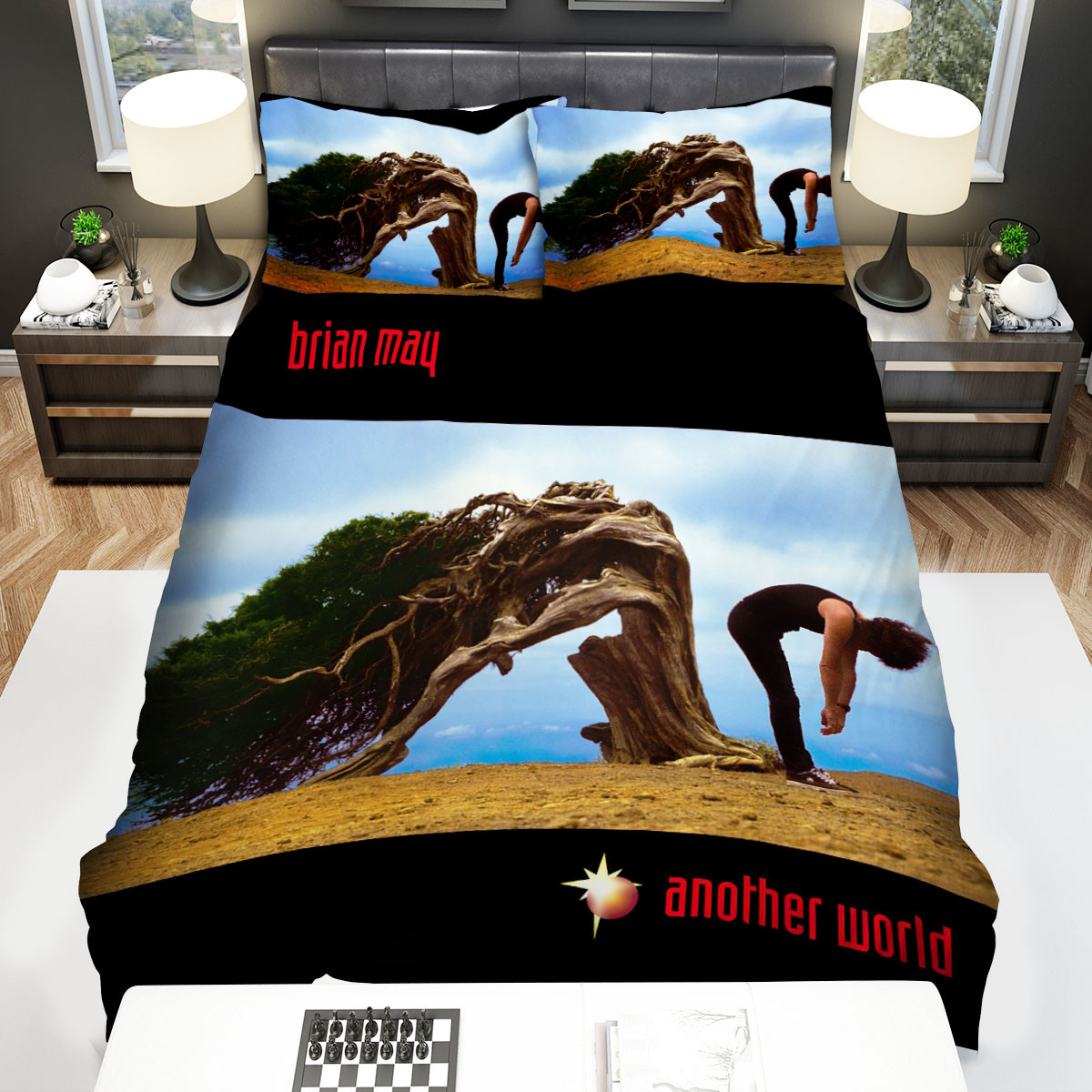 brian may musician singer album cover another world bed sheets spread comforter duvet cover bedding sets 6vffo