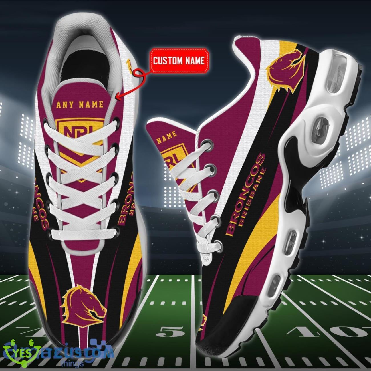 brisbane broncos premium air cushion sport shoes custom name for real fans