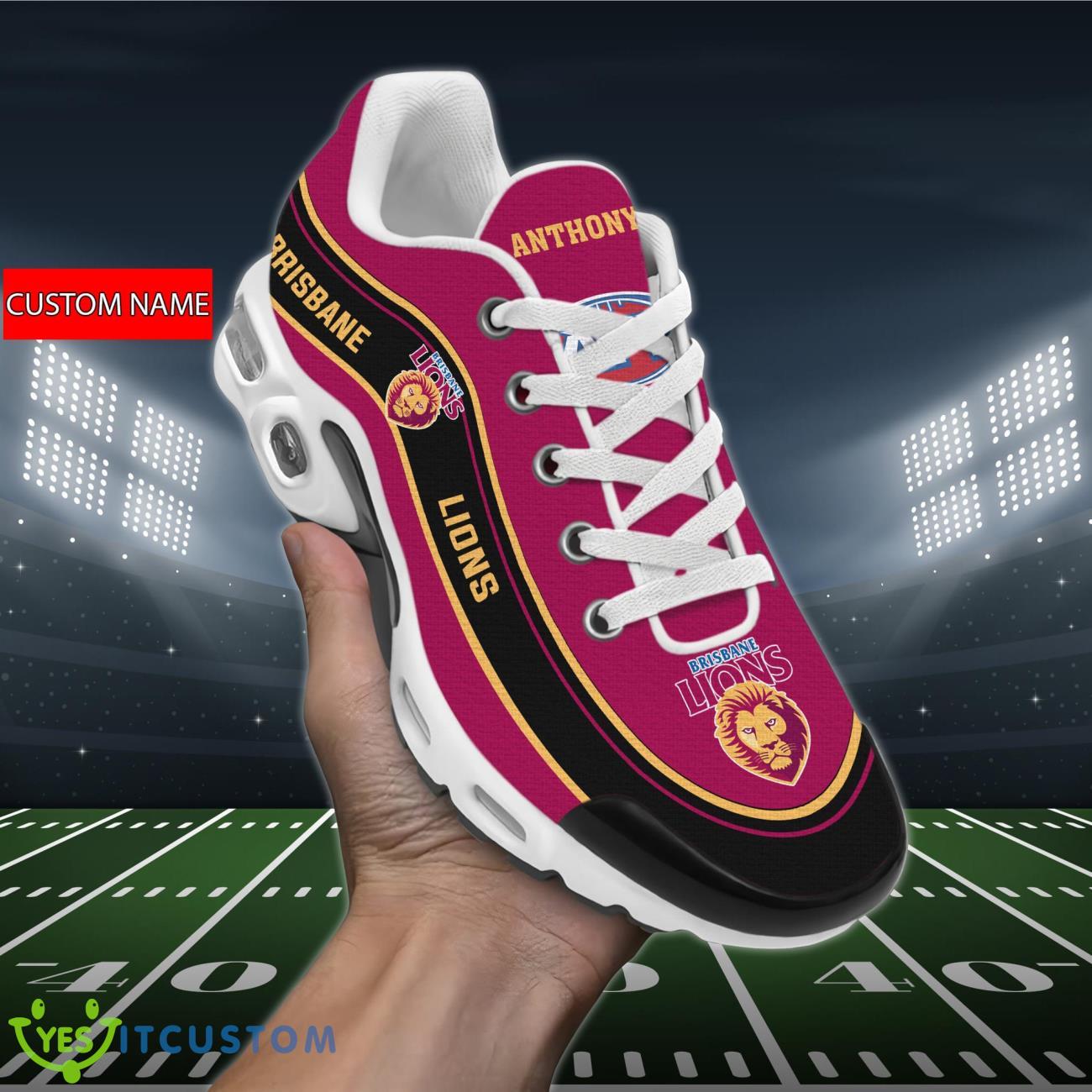 brisbane lions air cushion sports shoes custom name for fans