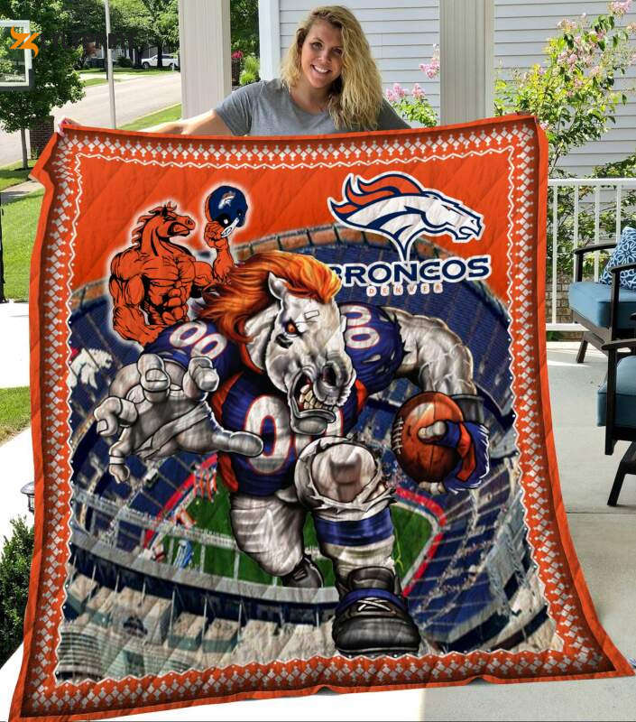 broncos denver 3d customized quilt blanket