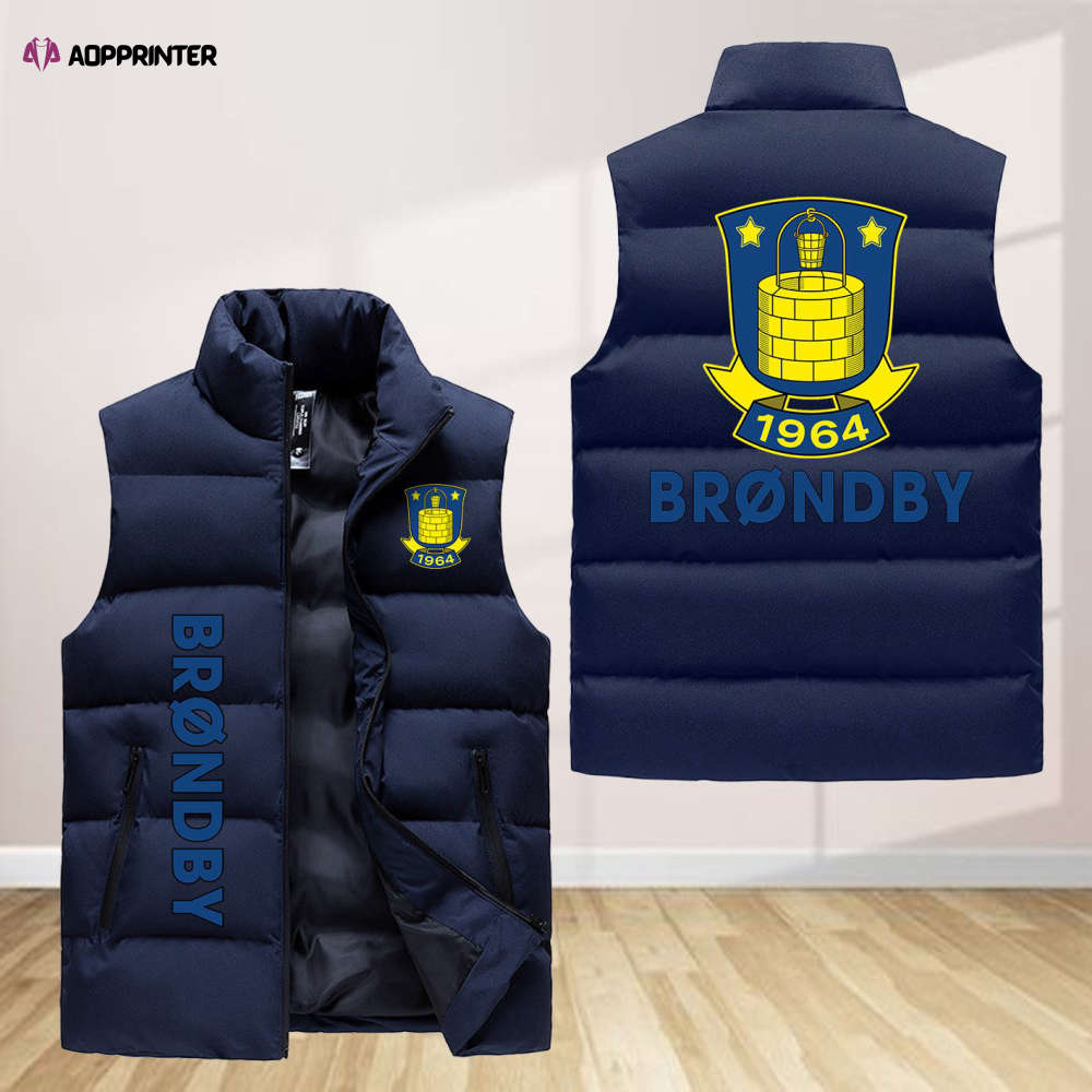 brondby if sleeveless puffer jacket custom for fans gifts