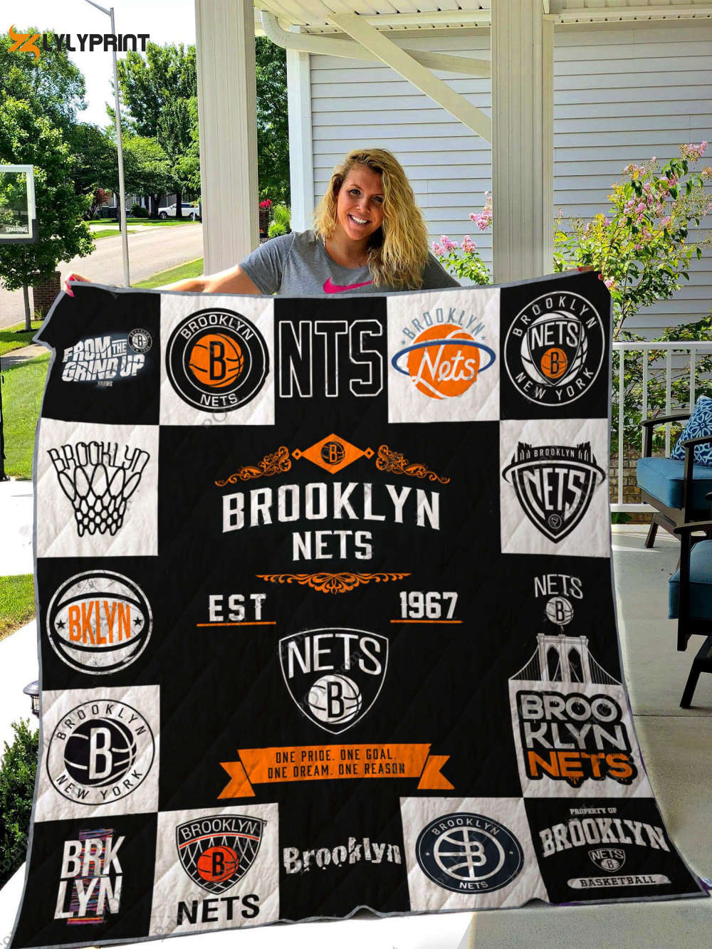 brooklyn nets 3 quilt blanket 1