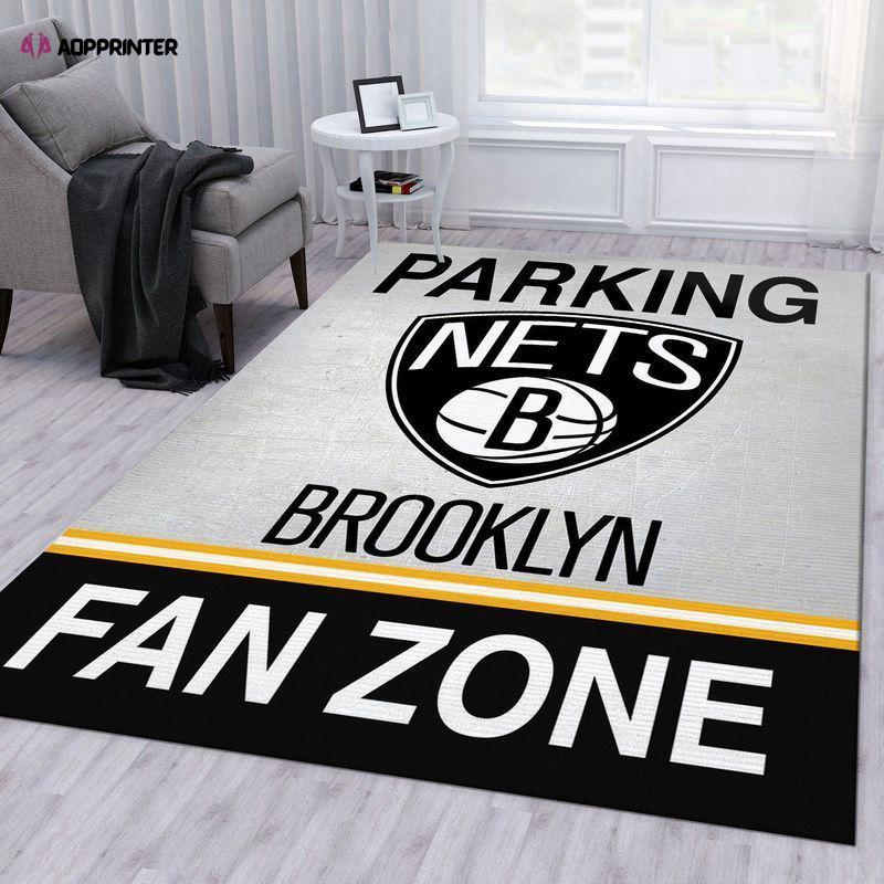 brooklyn nets parking rug living room floor decor fan gifts