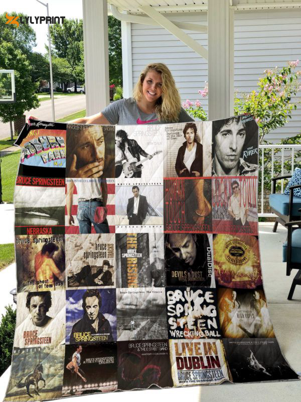 bruce springsteen 2 quilt blanket for fans home decor gift 1 1