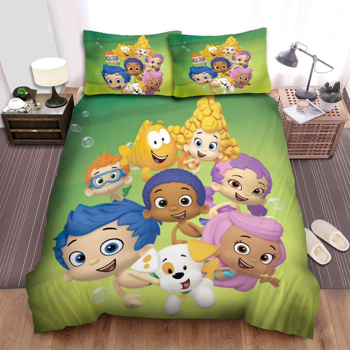 bubble guppies smiling time duvet cover bedroom sets comfortable bedding sets ok58c