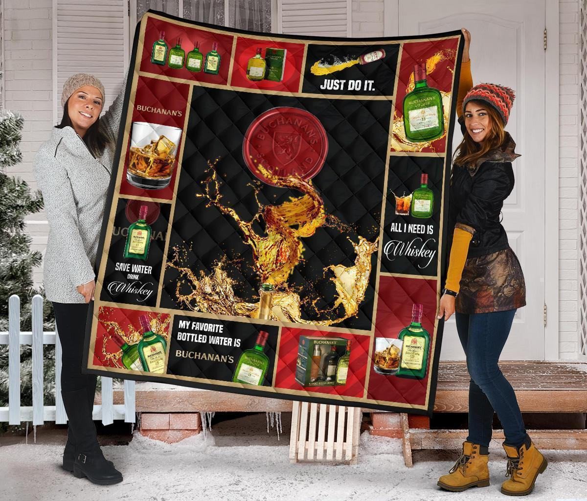 buchanans scotch quilt blanket all i need is whisky gift idea newou