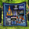 bud light quilt blanket funny for beer lover ne8s8