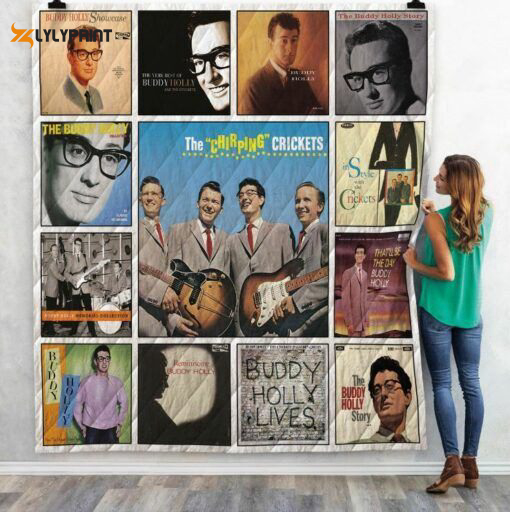 buddy holly quilt blanket for fans home decor gift