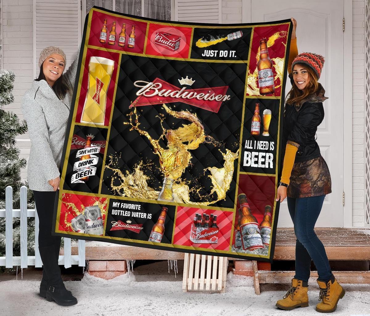 budweiser quilt blanket funny beer lover gift idea 8fdwe