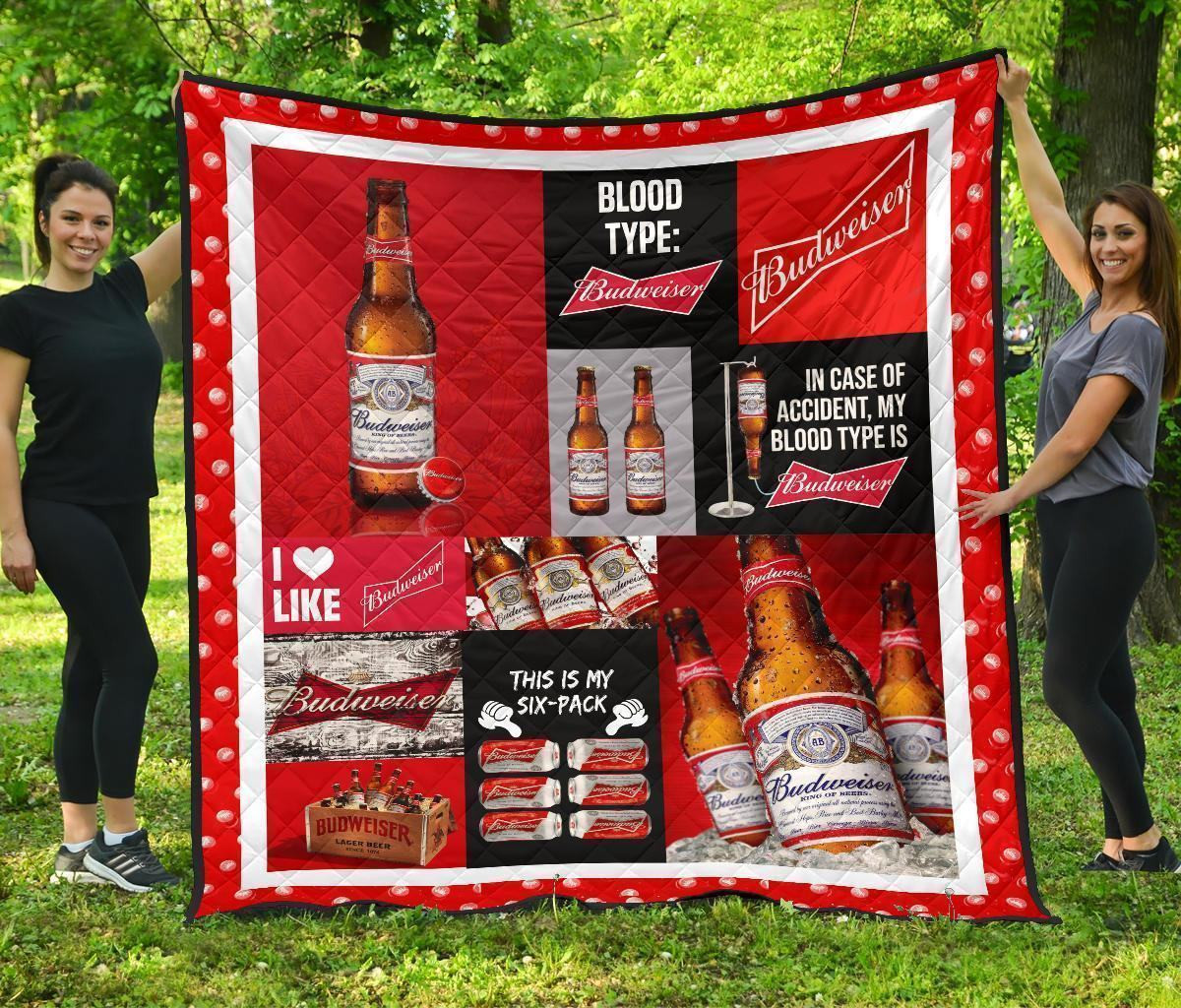 budweiser quilt blanket funny gift idea for beer lover c3vec