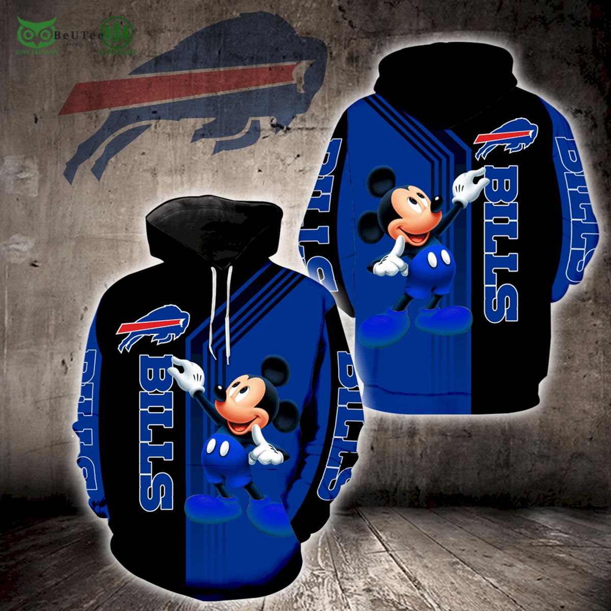 buffalo bills mickey mouse nfl aop 3d hoodie shirt 1 KZZ4O