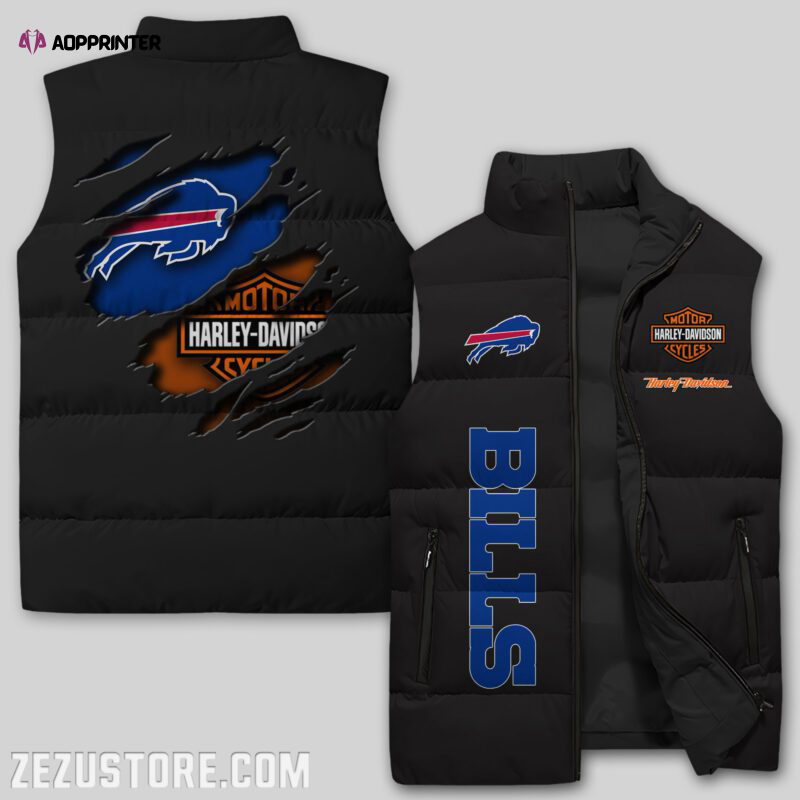 buffalo bills nfl sleeveless puffer jacket custom for fans gifts 15