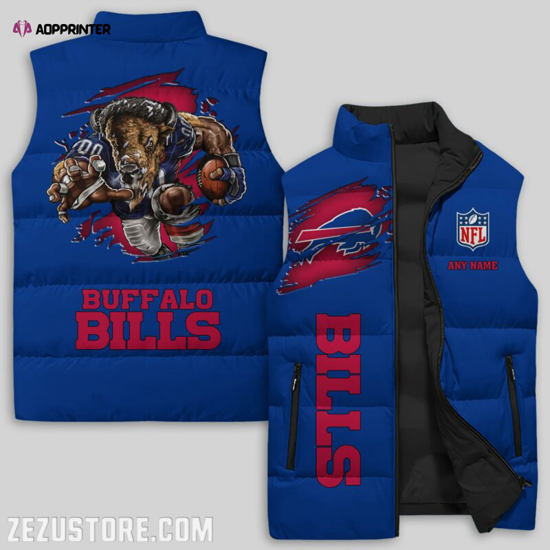 buffalo bills nfl sleeveless puffer jacket custom for fans gifts 2