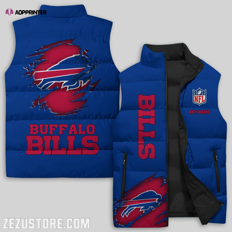 buffalo bills nfl sleeveless puffer jacket custom for fans gifts 3